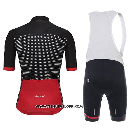 2018 Maillot Ciclismo Tour DE Suisse Helvetia Noir Rouge Manches Courtes et Cuissard